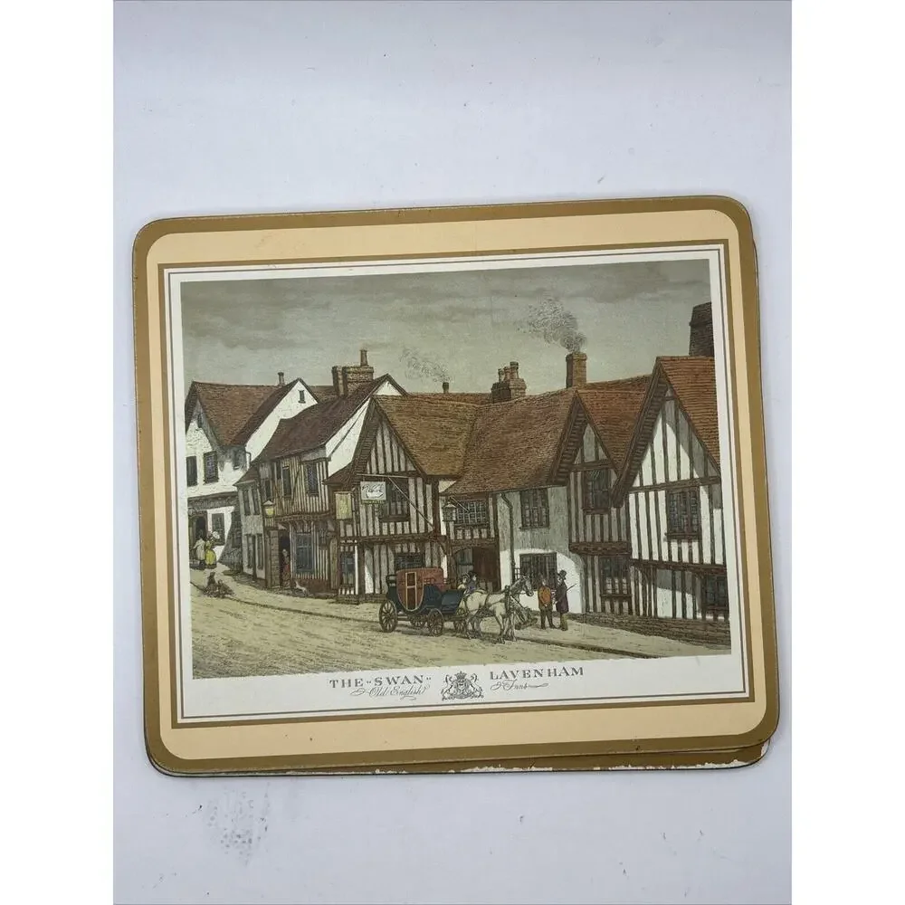 Pimpernel Traditional Collection English Village Place Mats And Coasters Vintage